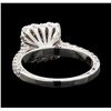 Image 3 : 1.72 ctw Morganite and Diamond Ring - 14KT White Gold
