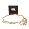 Image 2 : Chanel Faux Large Pearl Strand Tassel Belt