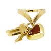 Image 2 : Three Charm Ring - 14KT Yellow Gold