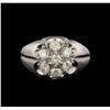 Image 2 : 14KT White Gold 1.10 ctw Diamond Ring