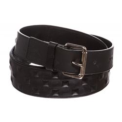 MCM M Moment Black Leather Studded Belt