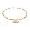 Image 1 : Chanel Gold and Pink Glass Stones CC Gripoix Long Necklace