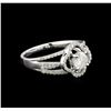 Image 1 : 14KT White Gold 0.97 ctw Diamond Ring