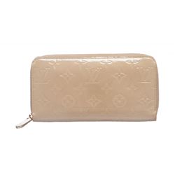 Louis Vuitton Beige Vernis Monogram Zippy Wallet