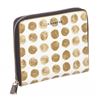 Image 2 : Coach White Beige Blue Canvas Leather Polka Dot Zipper Wallet