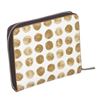 Image 3 : Coach White Beige Blue Canvas Leather Polka Dot Zipper Wallet