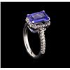 Image 4 : 2.85 ctw Tanzanite and Diamond Ring - 14KT White Gold