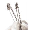 Image 3 : Chanel Silver CC Rhinestone Embellished Safety Pin Collar Brooch 01P
