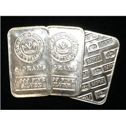 Lot of 2 - Monarch Precious Metals 5 grams Silver Bars