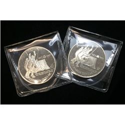 Lot of 2 - 1997 $1 Proof Canada/Russia Hockey Series 25th Anniversary