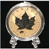 Image 1 : 2016 1oz Canadian Silver Maple Leaf ANA Anaheim Poppy Privy