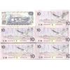 Image 2 : Lot of 6-1971 & 1989 $10 Bank of Canada Replacement Banknotes
