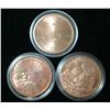 Image 1 : Lot of 3 - Silver Shield Copper Rounds