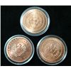 Image 2 : Lot of 3 - Silver Shield Copper Rounds