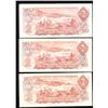 Image 2 : Lot of 3 - 1974 Canada $2 Bank of Canada Banknotes