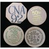 Image 2 : Lot of 4 - Moncton NB  Wooden Tokens
