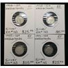 Image 1 : Lot of 4-Netherland 10-Cents Silver coins