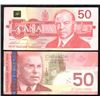 Image 1 : Lot of 2-Canada $50 Bank of Canada 1988,2004 Banknotes