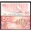 Image 2 : Lot of 2-Canada $50 Bank of Canada 1988,2004 Banknotes