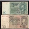 Image 1 : Lot of 2 - 1929 Germany Reichsmark Banknotes