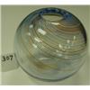 Image 1 : DANSK SWIRL Art Glass Vase Blue/Orange