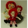 Image 1 : Lot of 3 RAGGEDY ANN Dolls