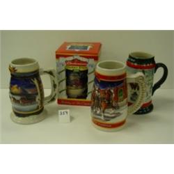 BUDWEISER Holiday Steins (4)