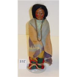 Vintage NATIVE AMERICAN Doll - 9-1/2" 