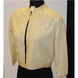 Vintage BEADED SWEATER - White