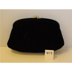 Vintage 1950's BLACK VELVET PURSE/Bag