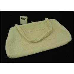 Vintage 1950's WHITE SEED Purse/Bag