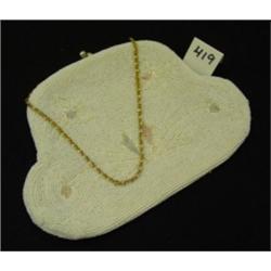 1950's WHITE SEED PEARL Evening Bag