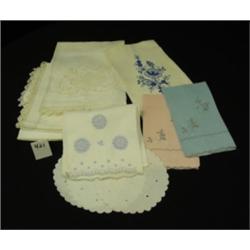 Vintage LINEN TEA TOWELS & COASTERS