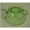 Image 2 : Handled GREEN DEPRESSION Glass Bowl
