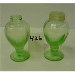 GREEN DEPRESSION Salt & Pepper Shakers