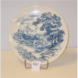 WEDGWOOD Blue/White Transferware Plate