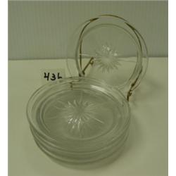 HEISEY Glass Coasters - Set of 5