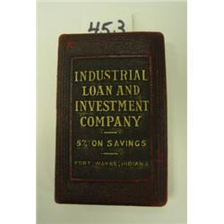 Vintage METAL BANK Book - Ind. Loan Co.