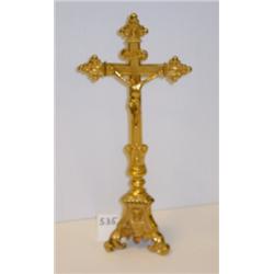 Gold Plated CRUCIFIX - 13-1/2" Metal