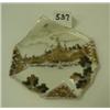 Image 1 : Porc. Hand Painted Dish - Harbor Scene