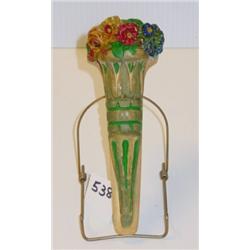 1920's WALL POCKET - Floral Bouquet
