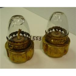 Small Brass OIL LAMPS - Oriental Motif