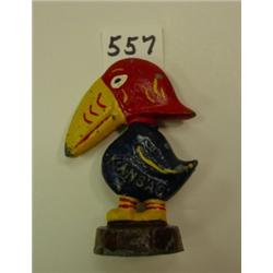 Vint UNIV of KANSAS Figural Paperweight