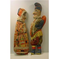 Vintage PUNCH & JUDY Dolls - Cloth 