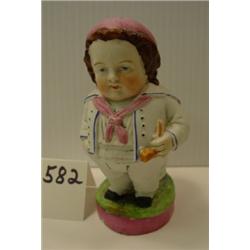 Bisque Sailor MATCH HOLDER - Germany