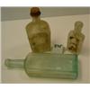Image 1 : Vintage GREEN GLASS Bottles - Lot of 3