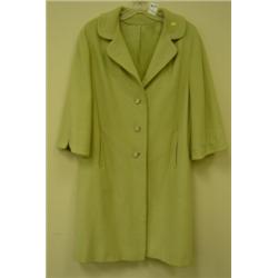 Vintage Celery Green CASHMERE COAT