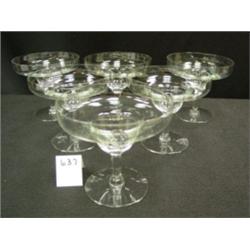 Set of 6 Clear SHRIMP COCKTAIL STEMS