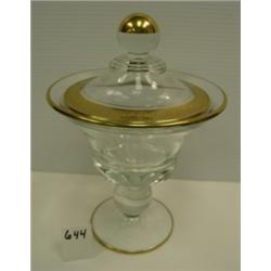 Vintage Clear COVERED CANDY COMPOTE