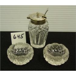 Cut Crystal SALT DIPS + CONDIMENT JAR